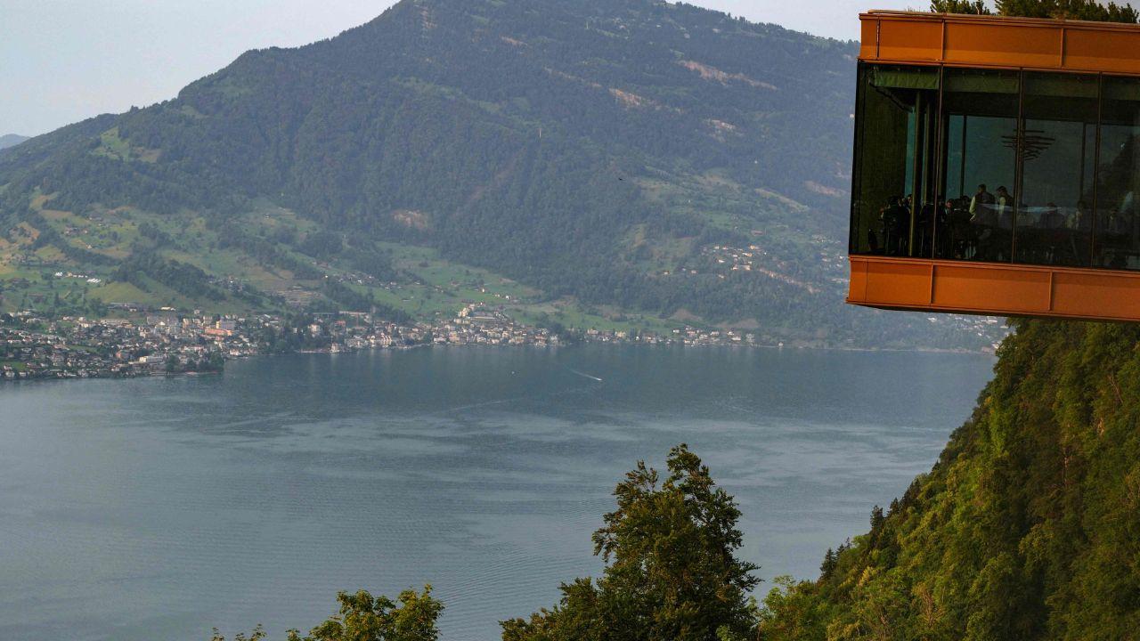 Delegation staff at Burgenstock luxury hotel complex on the day of talks between the US, Iran, Pakistan and Qatar at the Lake Lucerne, Switzerland. Pic/AFP